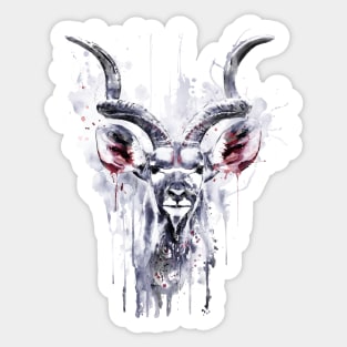 Greater Kudu Spiral Horned Antelope Sticker